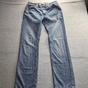 Levis 505 Straight Fit Mens Jeans Blue Denim Medium Wash 32x34 (Measures 34x32)